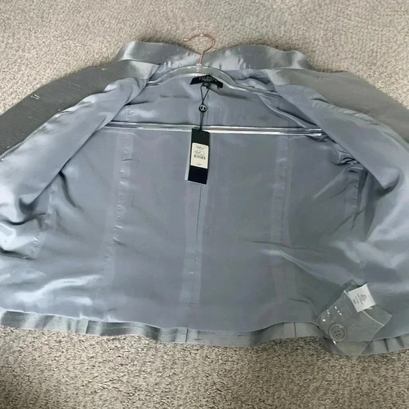 NWT Talbots silk and wool silver jacket - Picture 7 of 9